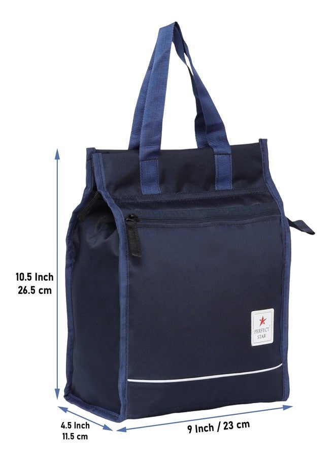 perfect star Lunch/Tiffin/Storage Bag for Office, College & School - Canvas (Navy Blue) - Image 2