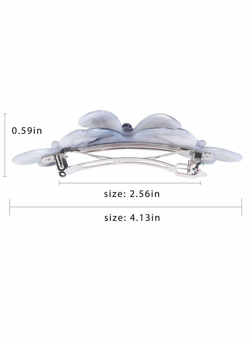 Excefore Butterfly barrettes, Tortoiseshell Hairpin Women's Butterfly, Medium Rectangular Automatic Hair - Image 5