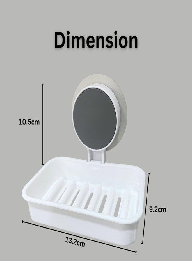 Florisca Soap Dish Soap Holder Suction Cup Powerful Vacuum Suction, Strong Sponge Holder for Shower, Bathroom, Tub and Kitchen Sink, Drill-Free, Removable - Image 2