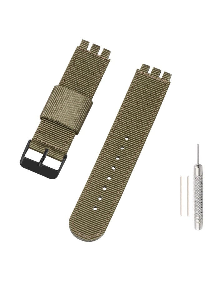KISSUN Replacement Nylon Watch Band for Swatch 20mm, Soft Woven Nylon Sport Stylish Strap for Swatch Watch Series Accessories - Image 1