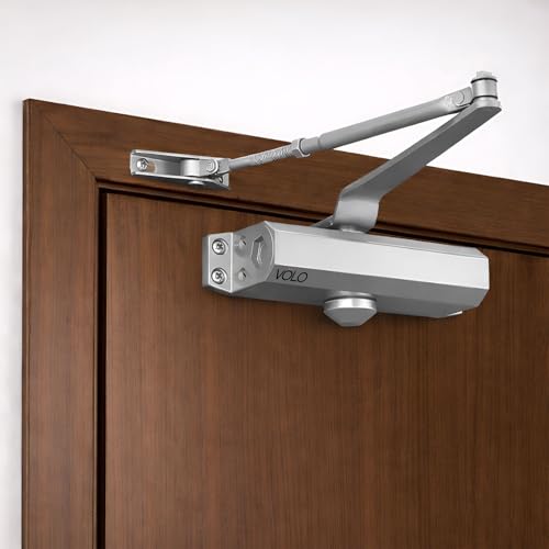 VOLO Automatic Hydraulic Door Closer – Premium Heavy Duty Aluminium Body, Double Speed Adjustable, 45–50kg Load Capacity, for Home, Office & Commercial Doors (Silver, No Oil Leakage) - Image 1
