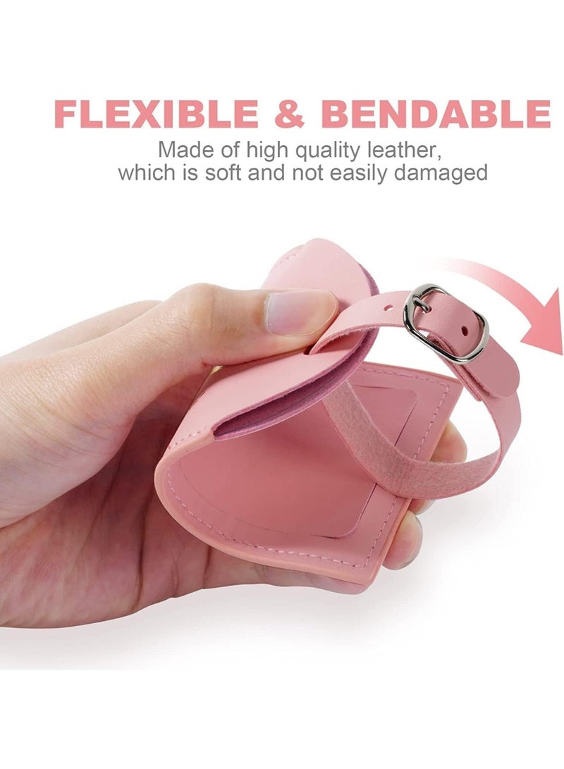 2 Pcs Luggage Tags, 2 Pcs Airplane Passport Covers, Passport Holder Travel Suitcase Tag Case Organizer, Easy to Identify, Privacy Protection, for Checked Luggage, Suitcases, Laptop Bags, Pink+Black - Image 5