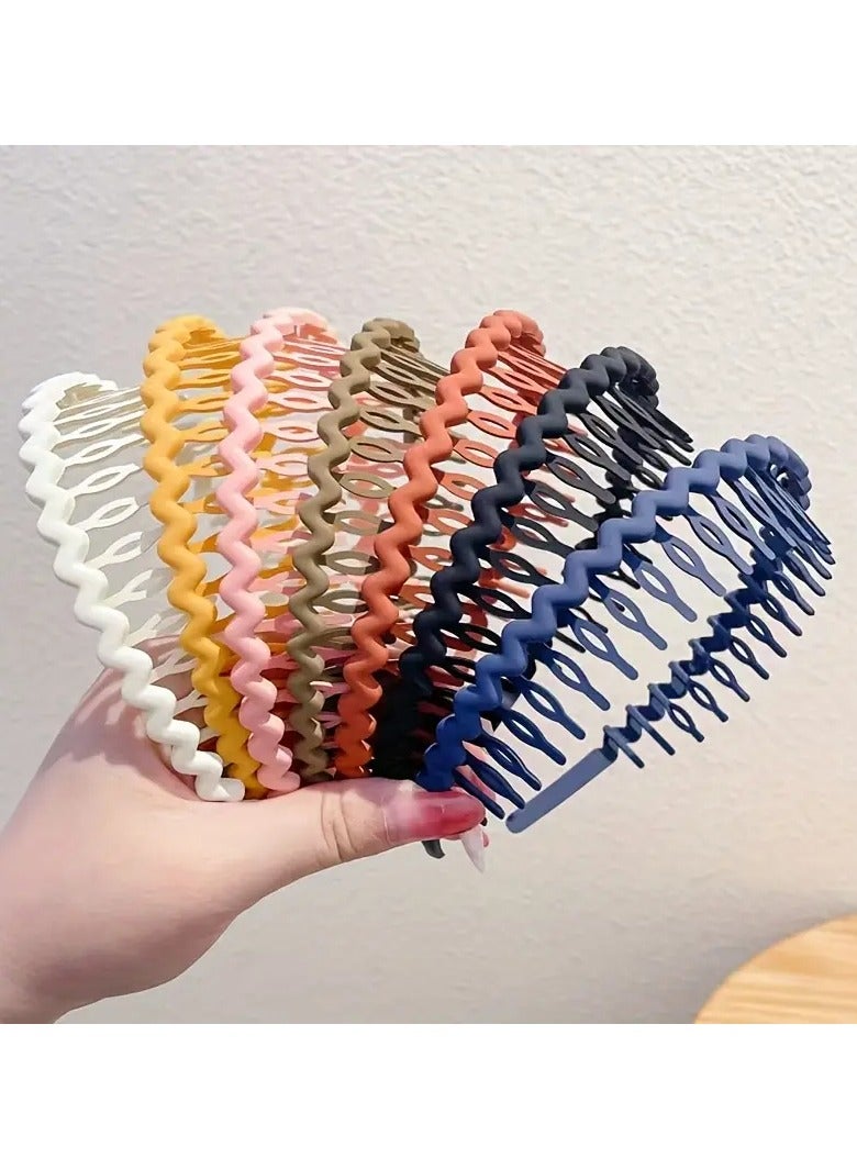 يوكانبي مجموعة إكسسوارات الشعر الرقيق المكونة من 8 قطع-عصابات رأس مشط مسننة غير منزلقة ، مريحة ومتنوعة للصيف - Image 1