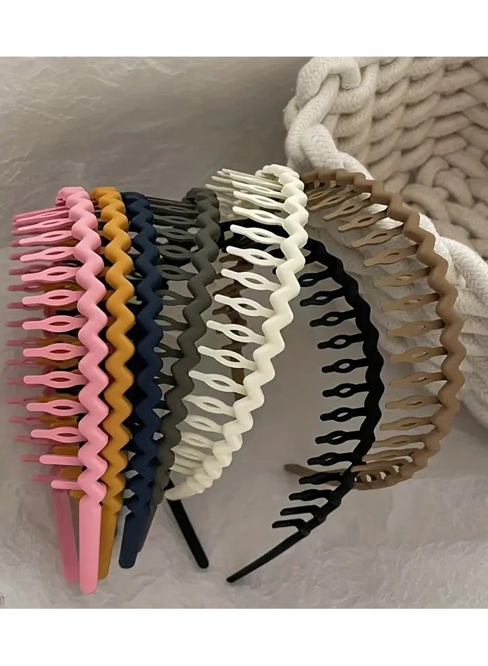 يوكانبي مجموعة إكسسوارات الشعر الرقيق المكونة من 8 قطع-عصابات رأس مشط مسننة غير منزلقة ، مريحة ومتنوعة للصيف - Image 3
