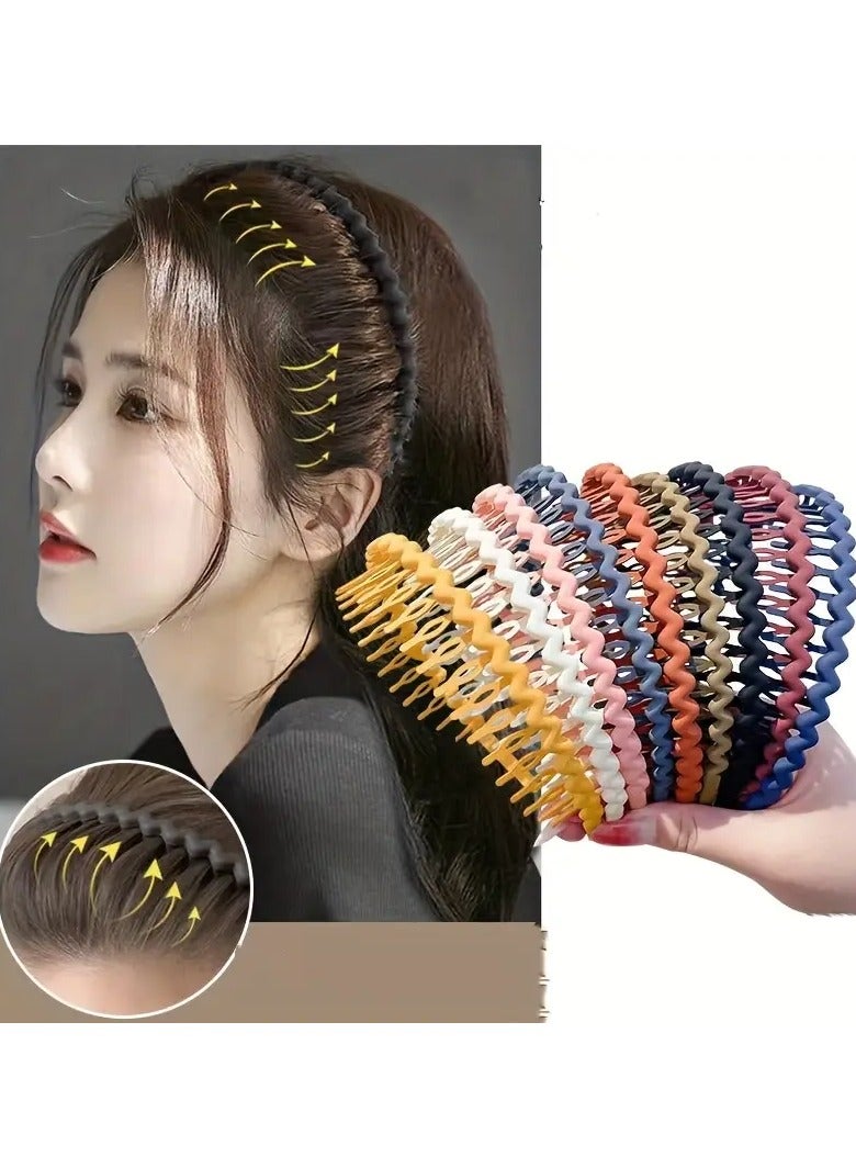 يوكانبي مجموعة إكسسوارات الشعر الرقيق المكونة من 8 قطع-عصابات رأس مشط مسننة غير منزلقة ، مريحة ومتنوعة للصيف - Image 5