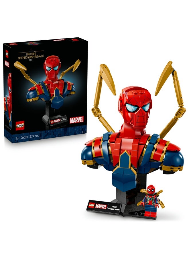 LEGO Marvel Iron Spider-Man Bust Avengers Building Set 76326 (Age 18+, 379 Pieces) - Image 1