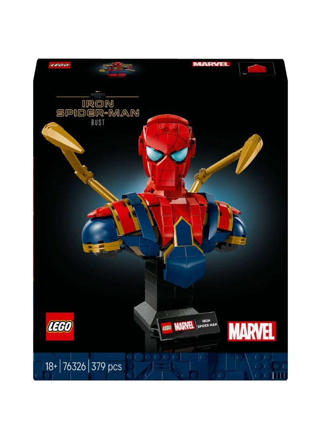 LEGO Marvel Iron Spider-Man Bust Avengers Building Set 76326 (Age 18+, 379 Pieces) - Image 2