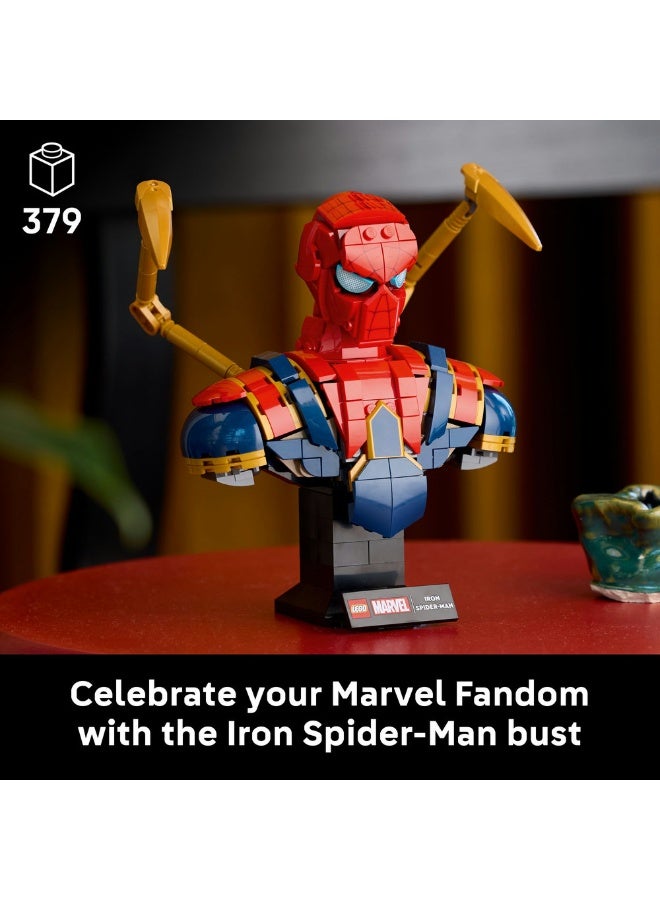 LEGO Marvel Iron Spider-Man Bust Avengers Building Set 76326 (Age 18+, 379 Pieces) - Image 3
