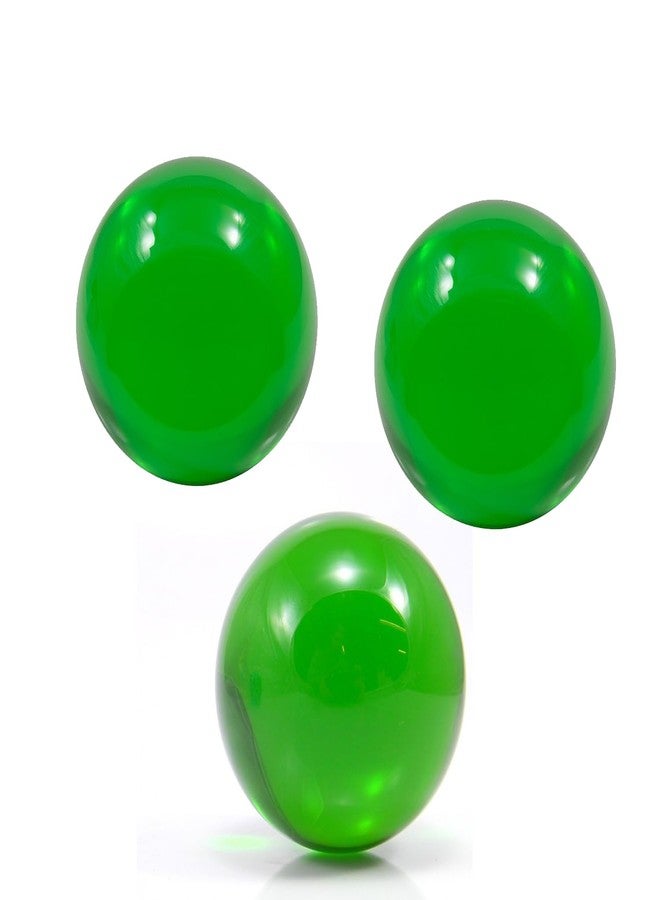 DSJUGGLING 3-Pack of 1 1/2 in. 38mm Colorful Acrylic Contact Juggling Ball Set, 1.5" Multicolor Acrylic Plastic Resin Massage Balls (Green) - Image 1