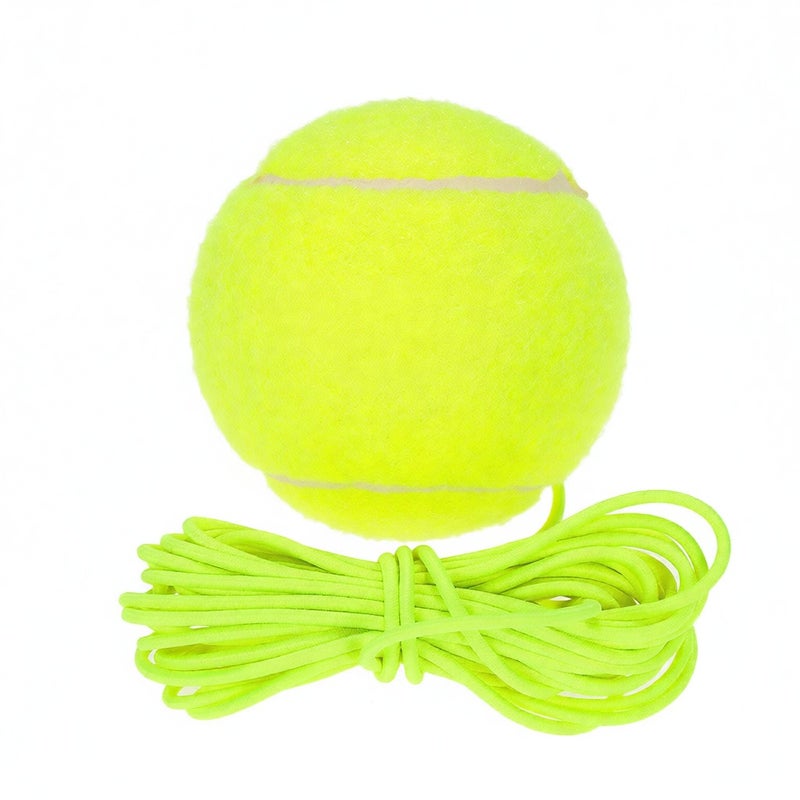 Natural Rubber Synthetic Wool Fiber Tennis Ball Dog Training Tennis Ball With String - Image 1