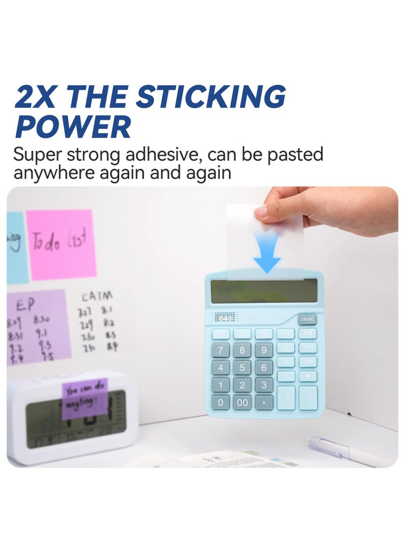 Transparent Sticky Notes with Sticky Index Tabs, Clear Sticky Notes Sets, Waterproof & See-Through PET Sticky Note, Translucent Sticky Note Pad - Image 5