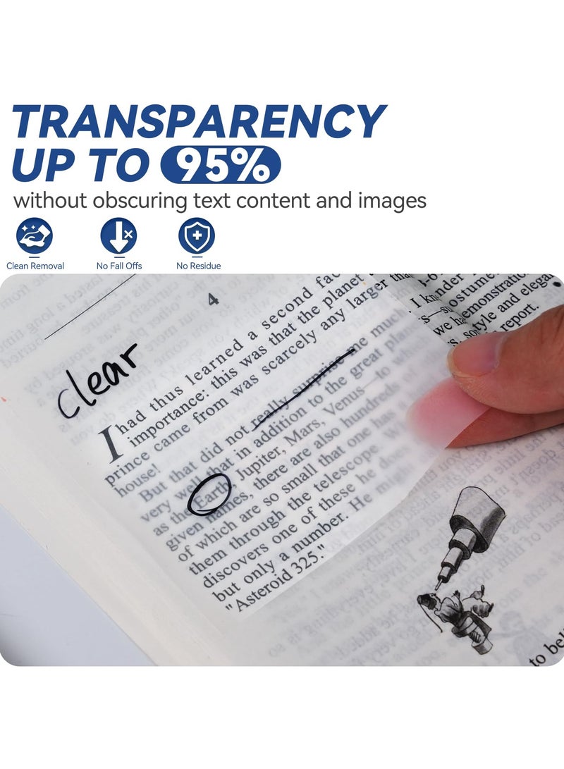 Transparent Sticky Notes with Sticky Index Tabs, Clear Sticky Notes Sets, Waterproof & See-Through PET Sticky Note, Translucent Sticky Note Pad - Image 3