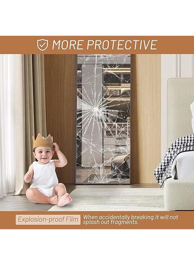 Arabest - Mirror Full Length 160Cm-50Cm Aluminum Alloy Large Standing Dressing Mirror Hanging Leaning Against Wall Mounted Mirror With Stand For Bedroom Locker Room Living Room White - Image 1