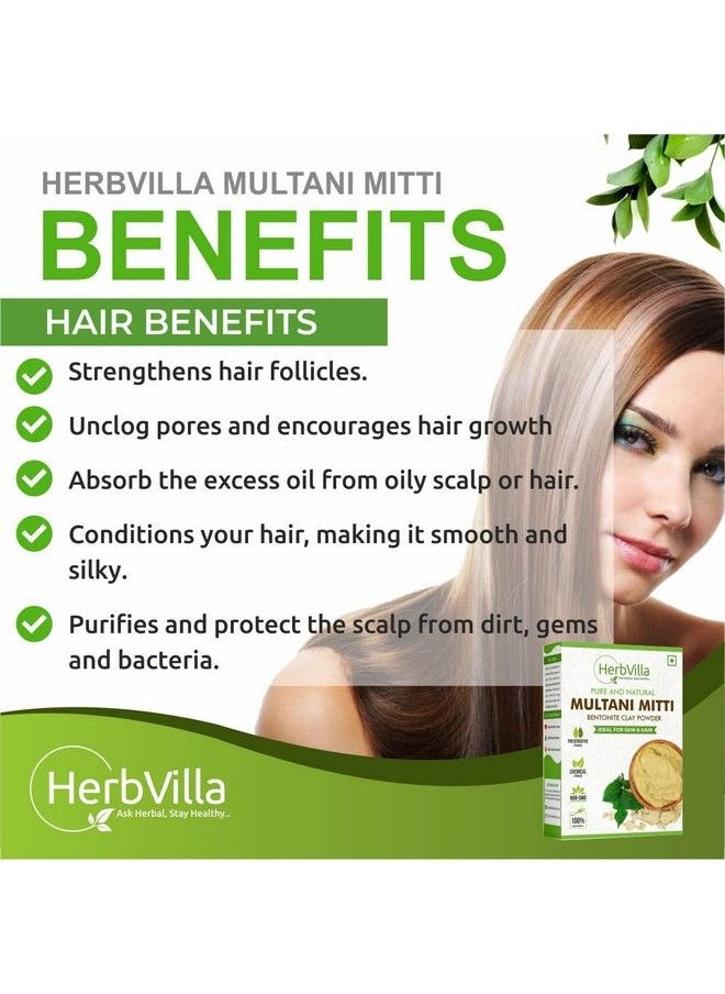 HerbalVilla - بودرة مولتاني ميتى الطبيعية للوجه (200 جرام) فولر - Image 1