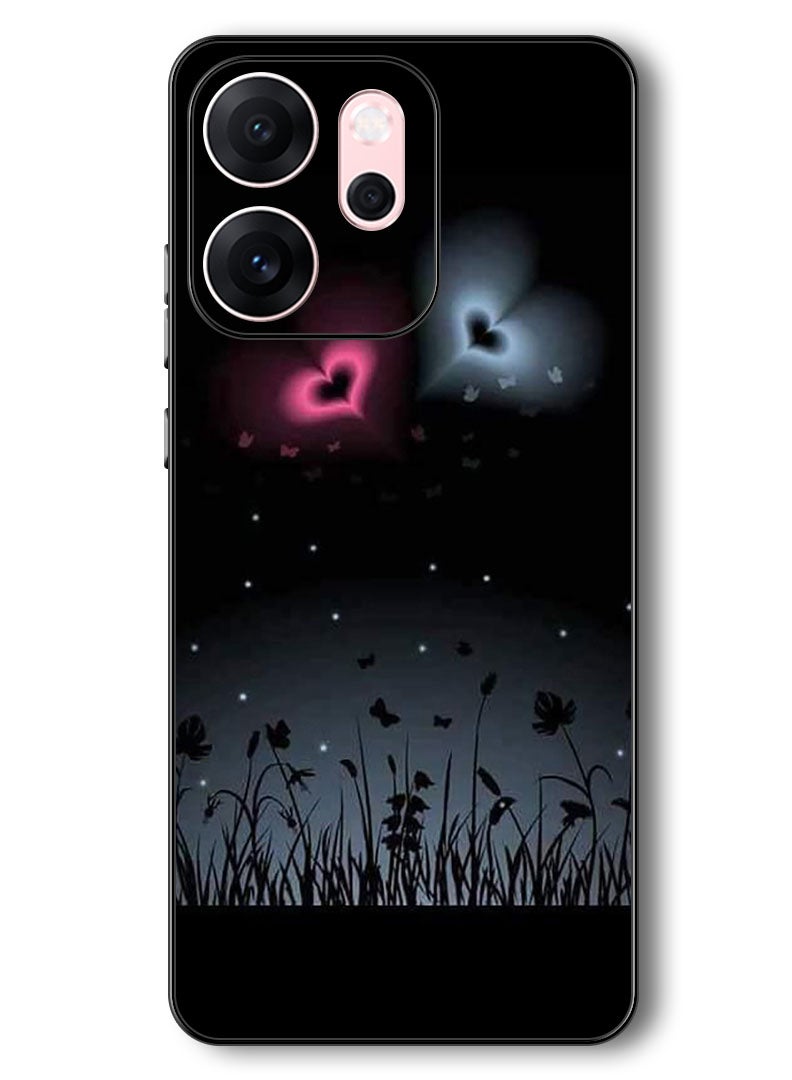 Theodor Case Compatible with Oppo Reno 14 F 6.57 Inch Protection Shockproof Bumper Cover Two Hearts (2) - Image 1