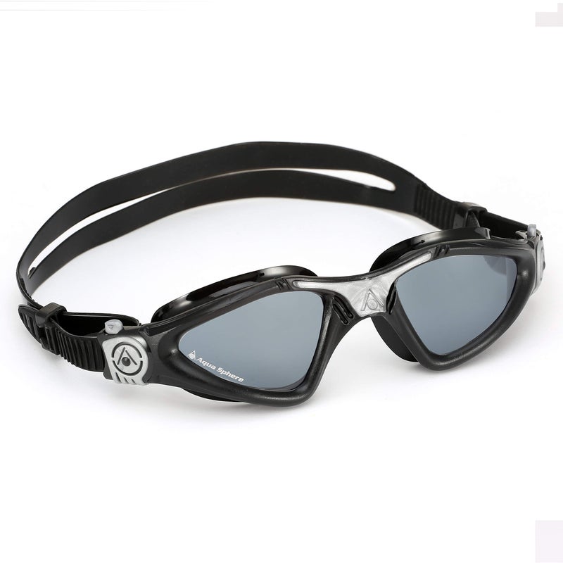 Aqua Sphere Kayenne Swim Goggles with Smoke Lens (Black/Silver) - Image 1