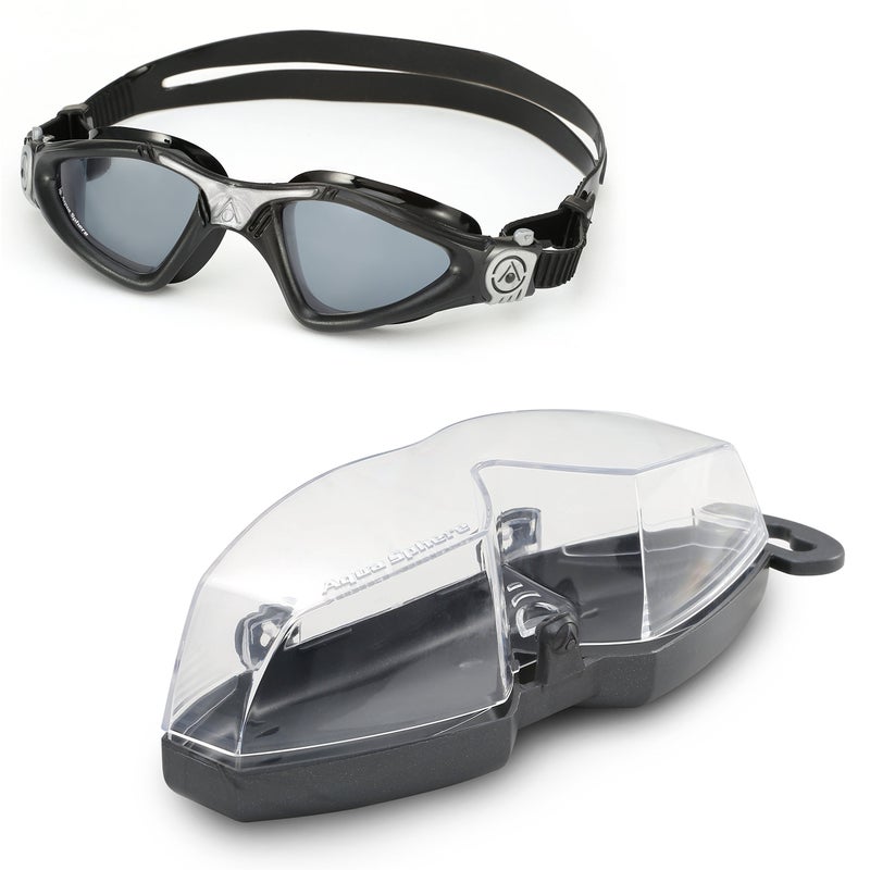 Aqua Sphere Kayenne Swim Goggles with Smoke Lens (Black/Silver) - Image 3
