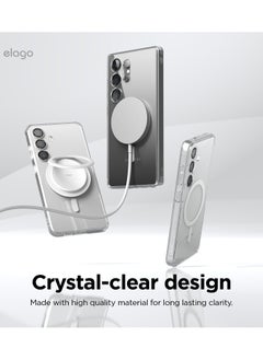 Elago Magnetic Hybrid for Samsung Galaxy S25 PLUS Case Cover compatible with MagSafe - Transparent  - Image 5