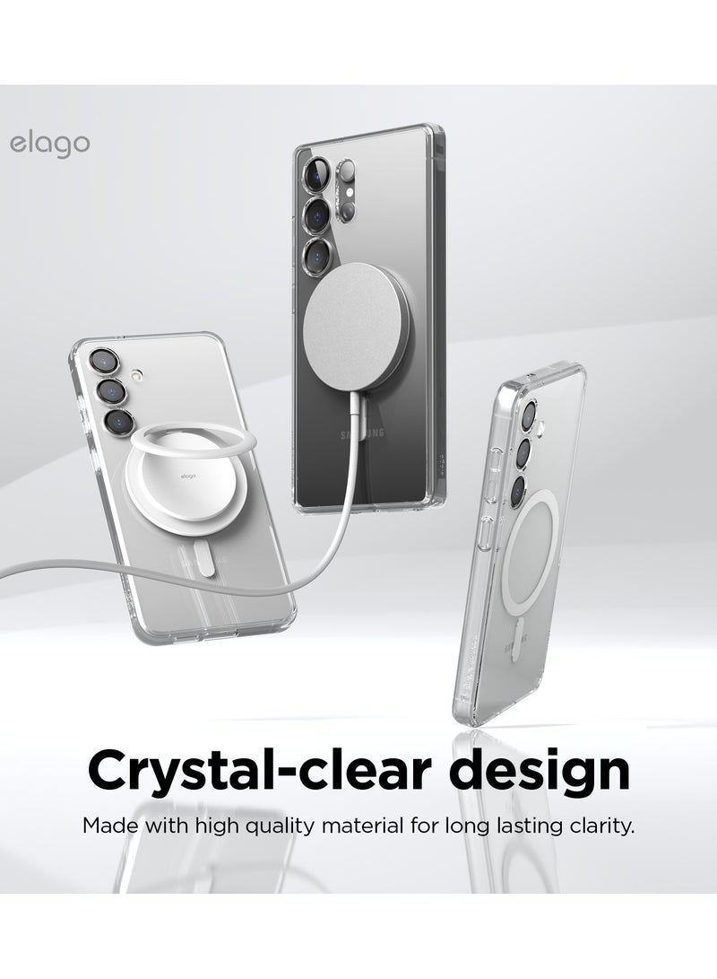 Elago Magnetic Hybrid for Samsung Galaxy S25 PLUS Case Cover compatible with MagSafe - Transparent - Image 5