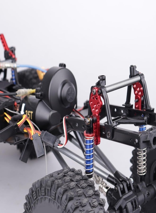 CrazyHobby 4Pcs Metal CNC RC Car Shock Absorber Mount Adjust Height Angle Stand for Axial SCX10 90046 D90 D110 SCX10III RC Crawler Upgrades (Red) - Image 4