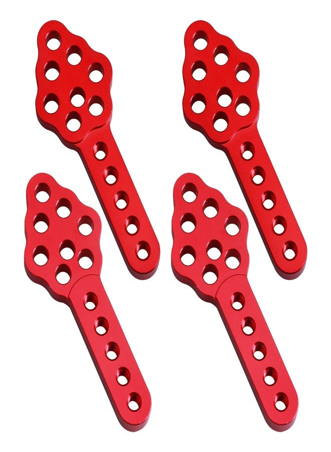 CrazyHobby 4Pcs Metal CNC RC Car Shock Absorber Mount Adjust Height Angle Stand for Axial SCX10 90046 D90 D110 SCX10III RC Crawler Upgrades (Red) - Image 1