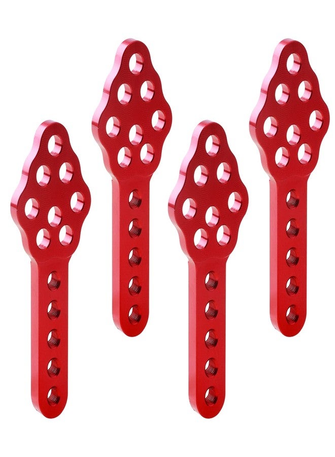 CrazyHobby 4Pcs Metal CNC RC Car Shock Absorber Mount Adjust Height Angle Stand for Axial SCX10 90046 D90 D110 SCX10III RC Crawler Upgrades (Red) - Image 2