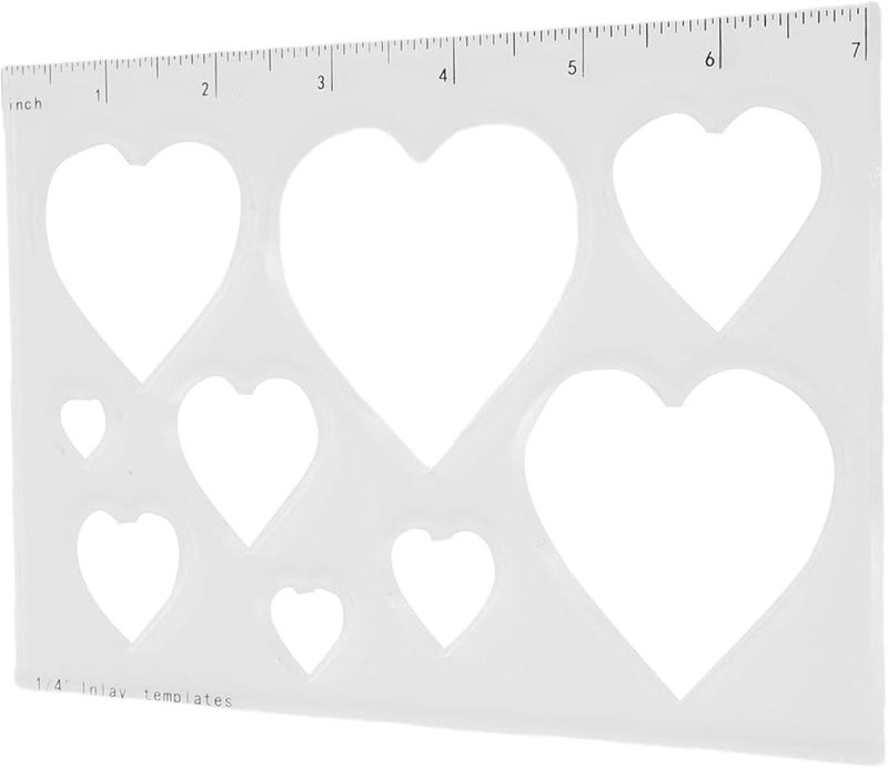 Loving Heart 9 in 1 Acrylic Router Template For Woodwork Enhancement And DIY Projects - Image 1