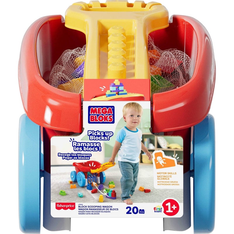 Fisher-Price First Builders Mega Bloks Block Scooping Wagon Toy (20 Pieces)
