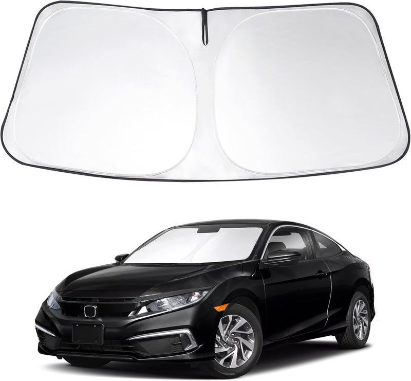 LHFLIVE Windshield Sun Shade Custom Fit 2016-2020 2021 Honda Civic Accessories Window Shades Sunshade Protect Car from Sun Rays & Heat Damage Keep Cool - Image 1