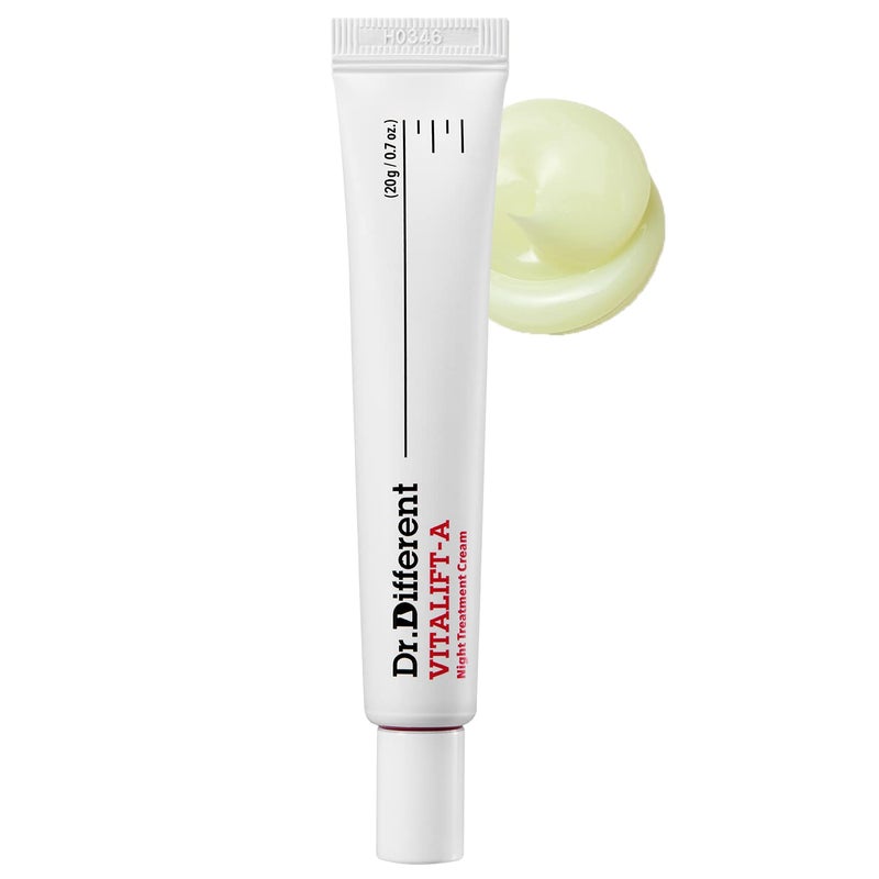 Dr.Different VITALIFT-A Retinal 0.05% - Anti-Aging And Anti-Wrinkle Night Treatment For Lifting And Firming-Face Moisturizer Cream With Vitamin A & Hyaluronic Acid, 0.7oz. - Image 1