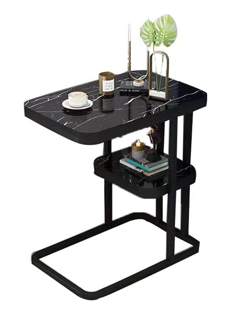 DubaiGallery 2-Tier Modern Upgraded Design Coffee Table with Drawer Storage Table for Living Room Furniture End Table - Image 1