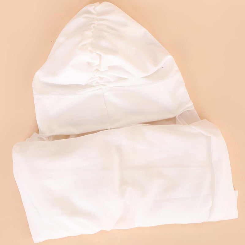 Satin Turban Hat Arc Shape Head Wrap Satin Fabric - Image 2