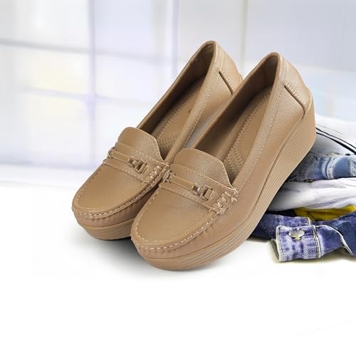 Mochi Women's Off White Pump Loafer Shoes UK/3 EU/36(31-855) - Image 2