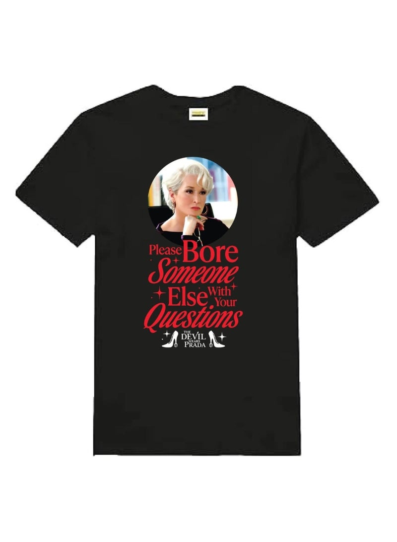 Black Graphic T-Shirt – Please Bore Someone Else - Unisex Streetwear Fashion Top - Image 1