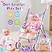 YIYBM Baby Doll with Stroller Set for Realistic Pretend Play for 3 4 5 6 7 Year Old Toddler Girls Gifts Baby Stroller Toys includes 125inch Baby Dolls 2 sets Doll Clothes and 17 PCS Doll Accessories - Image 4