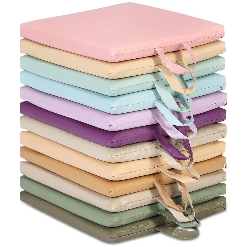 Sawysine 12 Pcs Floor Cushions Classroom Flexible Floor Seating with Handle for Kids in Home School Classroom Kindergarten Daycare NurseryVivid ColorSquare - Image 2
