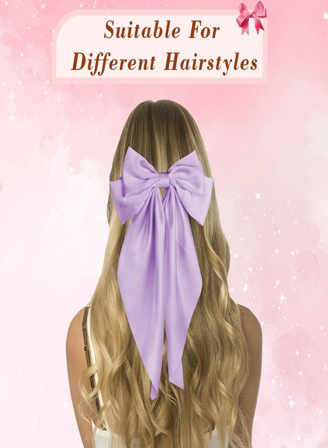 ANNACREATIONS ANNA CREATIONS 3 Pcs Fashion Hair Bows for Women Bows for hair Silk Satin Hair Ribbons Bow Hairclip for Women Cute Hair Clip for Girls Large Vintage Hair Hair Accessories Big Ribbon Bow Clip - Image 5