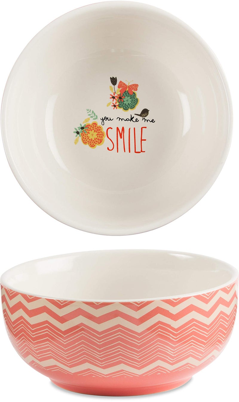Pavilion Gift Company 74109 Bloom by Amylee Weeks Decorative Bowl Multicolored