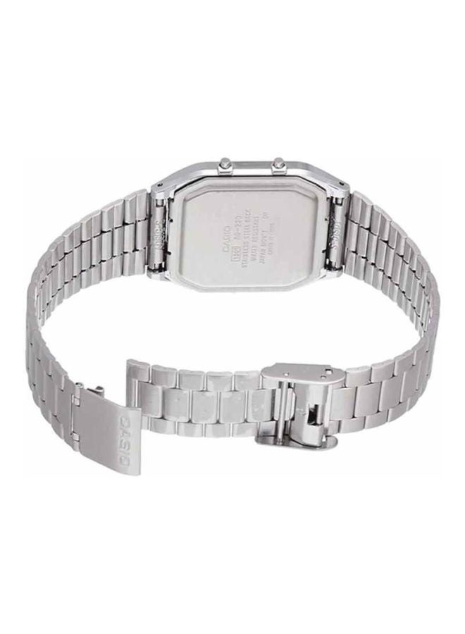 كاسيو ساعة يد كلاسيكية بعقارب ورقمية طراز AQ-230A-7BMQ - قياس 30 مم - لون فضي رجال - Image 3