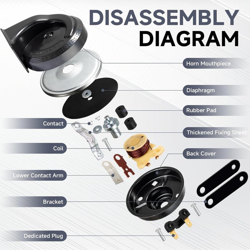 FARBIN ATV Horn Kit with Rocker Switch Led Light and Harness, Compatible with ATV, UTV, RZR, Side by Side, Dune Buggy, Sportsman, Sand Rail, Commander, Kawasaki Teryx, Yamaha Rhino etc. - Image 4