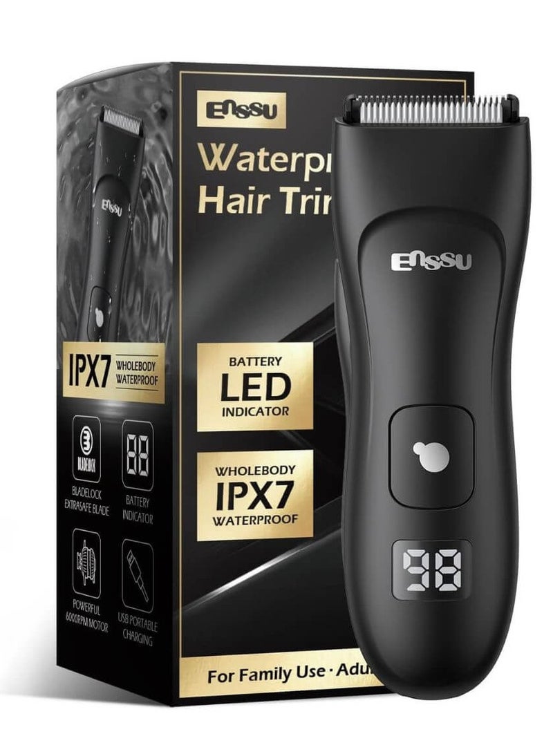 ENSSU Body Hair Trimmer for Men – Waterproof Electric Groin & Beard Trimmer - Image 1