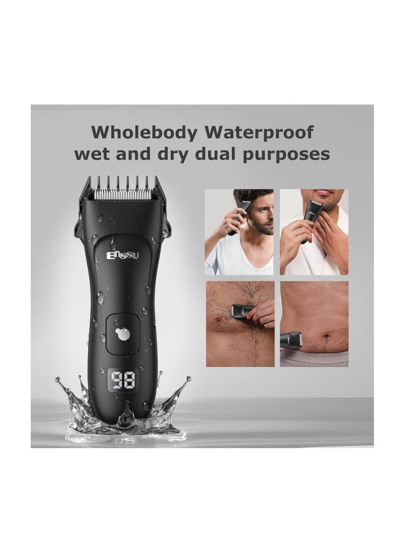 ENSSU Body Hair Trimmer for Men – Waterproof Electric Groin & Beard Trimmer - Image 4