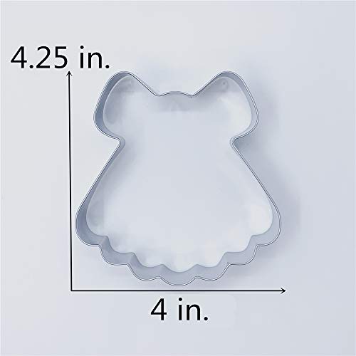 LILIAO Princess Dress Cookie Cutter - 4 x 4.2 inches - Stainless Steel - Image 4