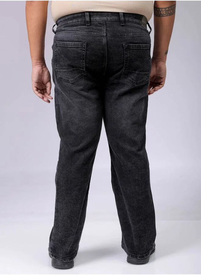HARDSODA Men Plus Size Bootcut Solid Mid-Rise Stretchable Jeans