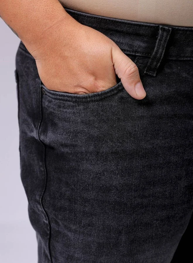 HARDSODA Men Plus Size Bootcut Solid Mid-Rise Stretchable Jeans