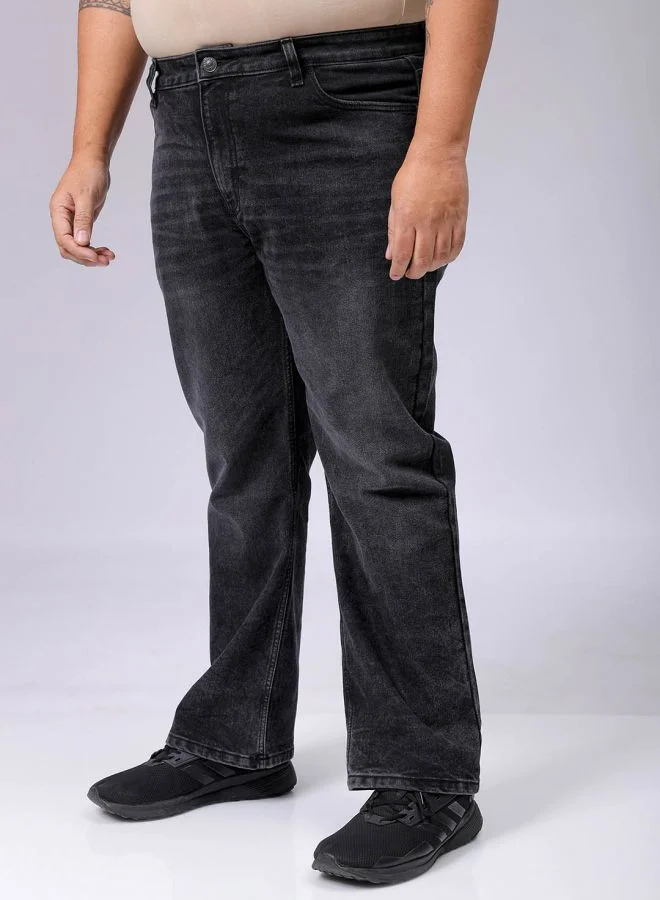 HARDSODA Men Plus Size Bootcut Solid Mid-Rise Stretchable Jeans