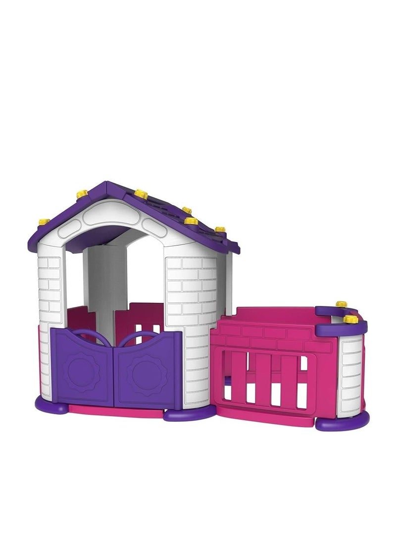 AL BADER ALBADER Children's Playhouse, Playground for Kids, Playset With Courtyard For Boys And Girls, Indoor And Outdoor Garden Toys, Interactive Play, Made Of Durable Plastic, Big Children House - Image 1