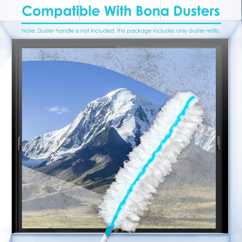 CHAIN PEAK (10 Count) Duster Refills Compatible with Bona Extendable Dusting Kit and The Bona Compact Dusting Kit, Disposable Dust Removal Brush Heads for Electronics, Furniture, Car Interior - Image 4