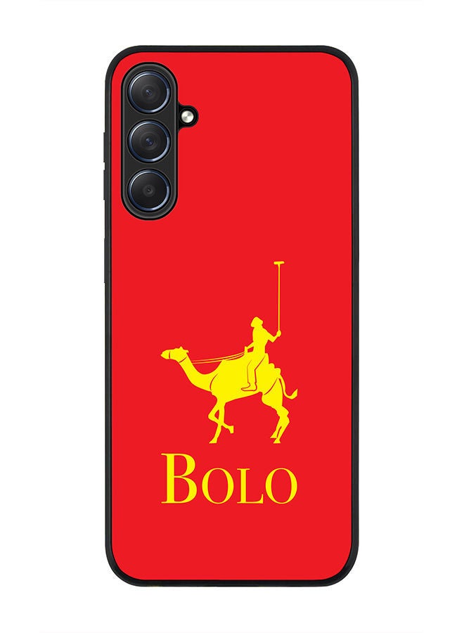 Stylizedd Rugged Black edge case for Samsung Galaxy M54 5G, Slim fit Soft Case Flexible Rubber Edges Anti Drop TPU Gel Thin Cover -  BOLO Red - Image 1