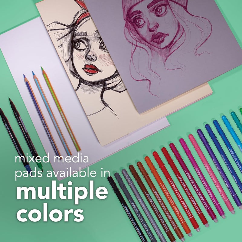 Canson Graduate Mixed Media Pad Foldover 11x14 inch 20 Sheets  Artist Paper for Adults and Students  Watercolors Mixed Media Markers and Art Journaling - Image 5